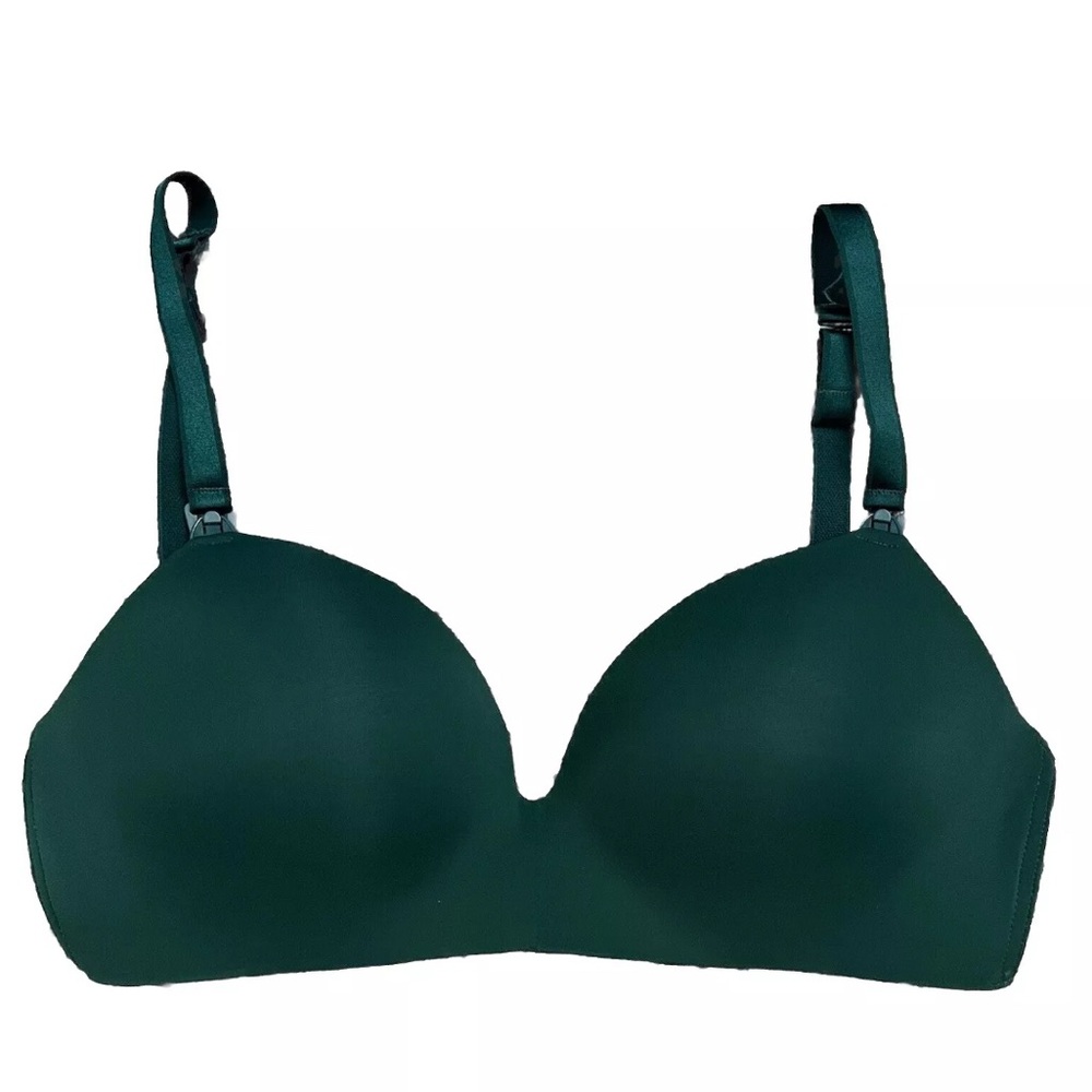 Auden Nursing Bra 36DD lightly lined wire free green teal